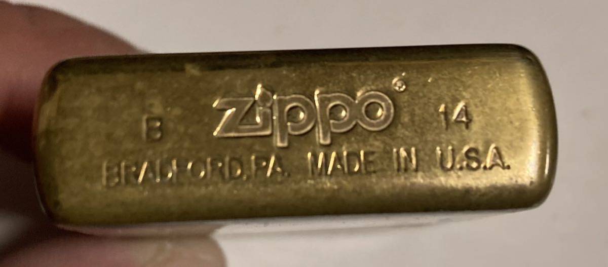 ZIPPO ジッポ オイルライター ソリッドブラス　ゴールド_画像2