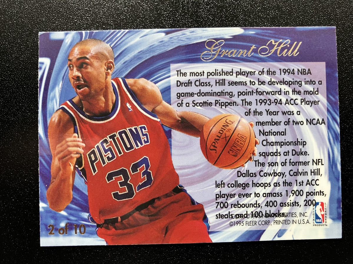 1994-95 Flair Wave of the Future Grant Hill #2 NBA _画像2