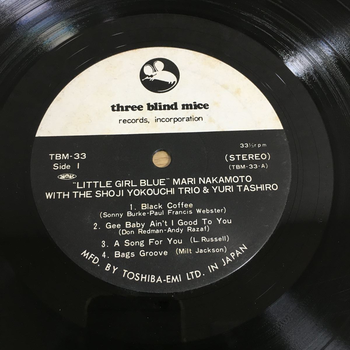 中本マリ 「Little girl Blue」 「リトル・ガール・ブルー」 TBM-33 12インチ レコード レコード盤 LP LP盤 アナログ盤 2 ア 6710_画像4