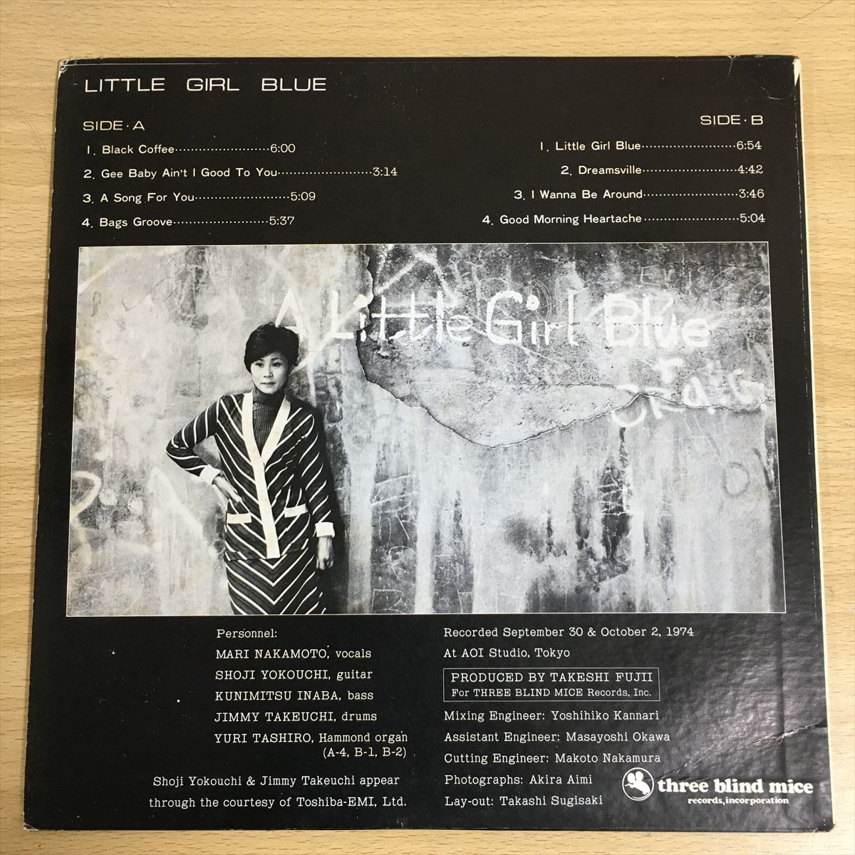 中本マリ 「Little girl Blue」 「リトル・ガール・ブルー」 TBM-33 12インチ レコード レコード盤 LP LP盤 アナログ盤 2 ア 6710_画像2