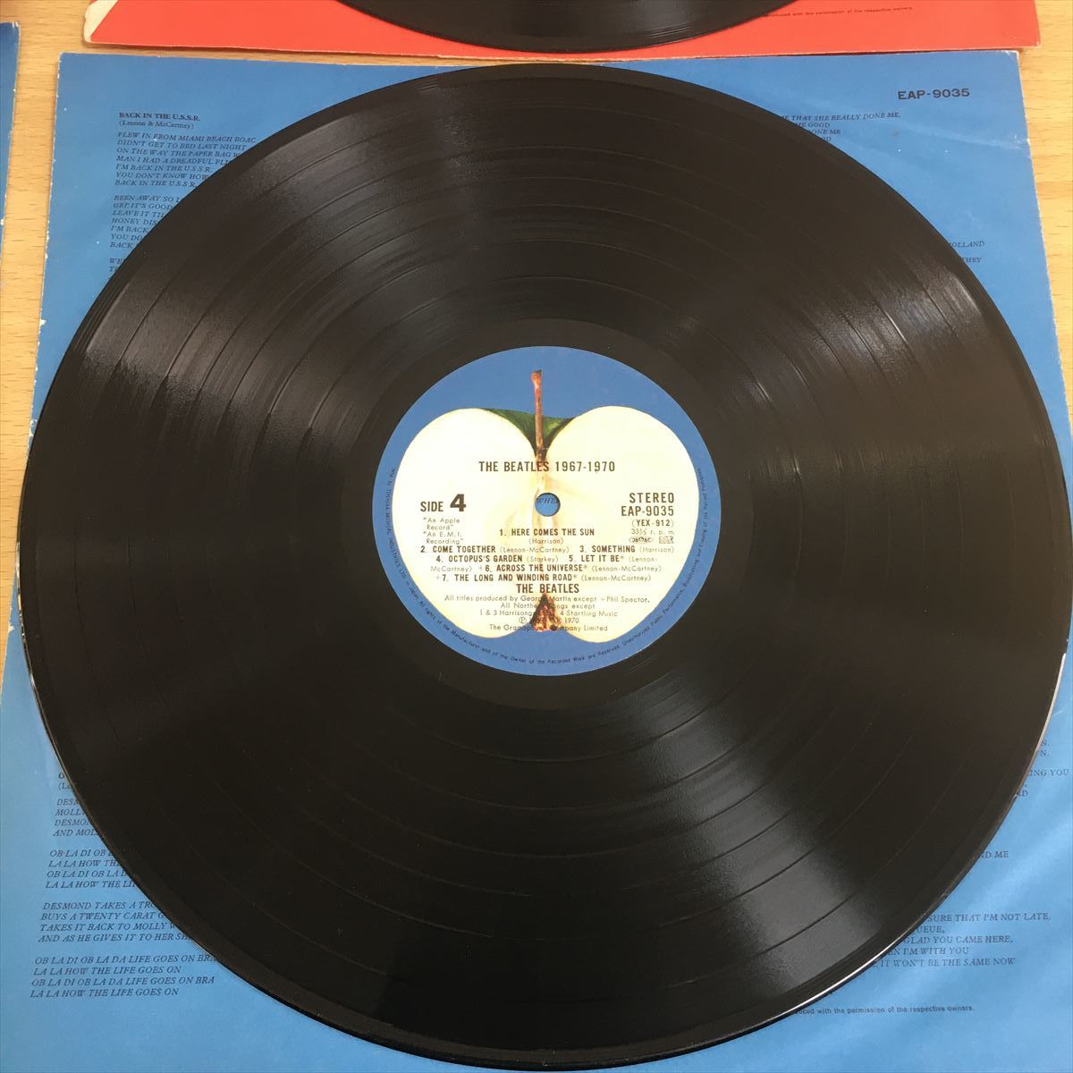 THE BEATLES ビートルズ 赤 青 1962-1966 1967-1970 EAP-9032B EAP-9034B 12インチ レコード レコード盤 LP LP盤 アナログ盤 2 カ 5042_画像10