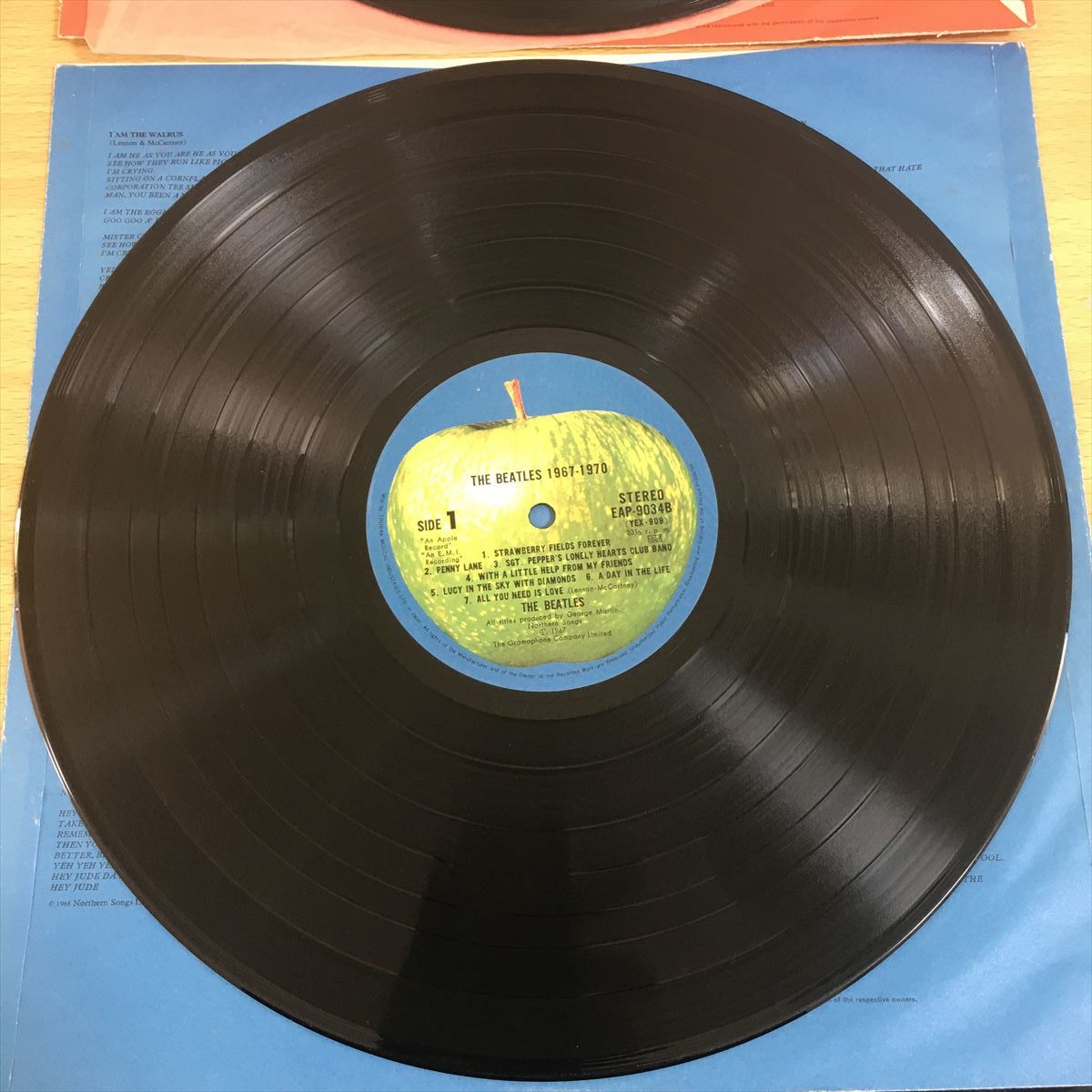 THE BEATLES ビートルズ 赤 青 1962-1966 1967-1970 EAP-9032B EAP-9034B 12インチ レコード レコード盤 LP LP盤 アナログ盤 2 カ 5042_画像7