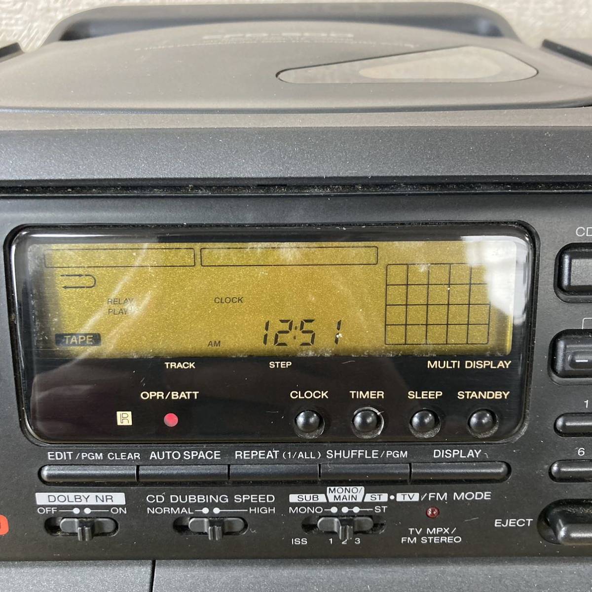 SONY ソニー CFD-500 ドデカホーン AM/FM Wラジカセ バブルラジカセ オーディオ機器 ラジオ リモコン 取説付き CD音出し確認済 2 シ 6749_画像2