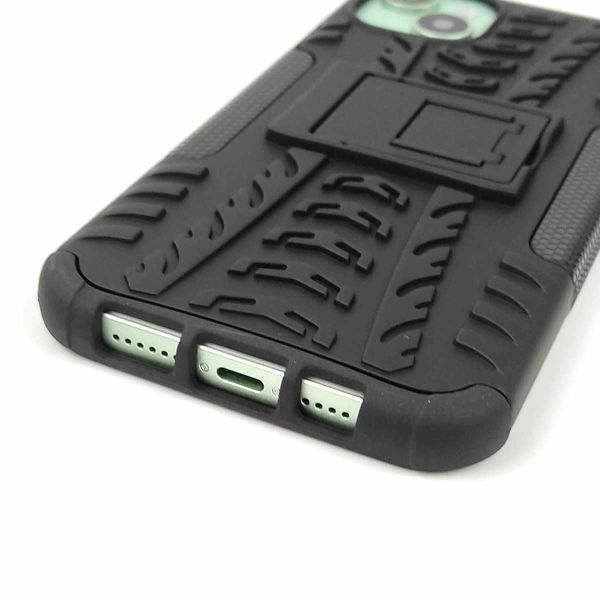 iPhone 15 Plus用 スタンド カバー 耐衝撃ケース スマホケース 携帯ケース 滑り止め ブラック_画像4