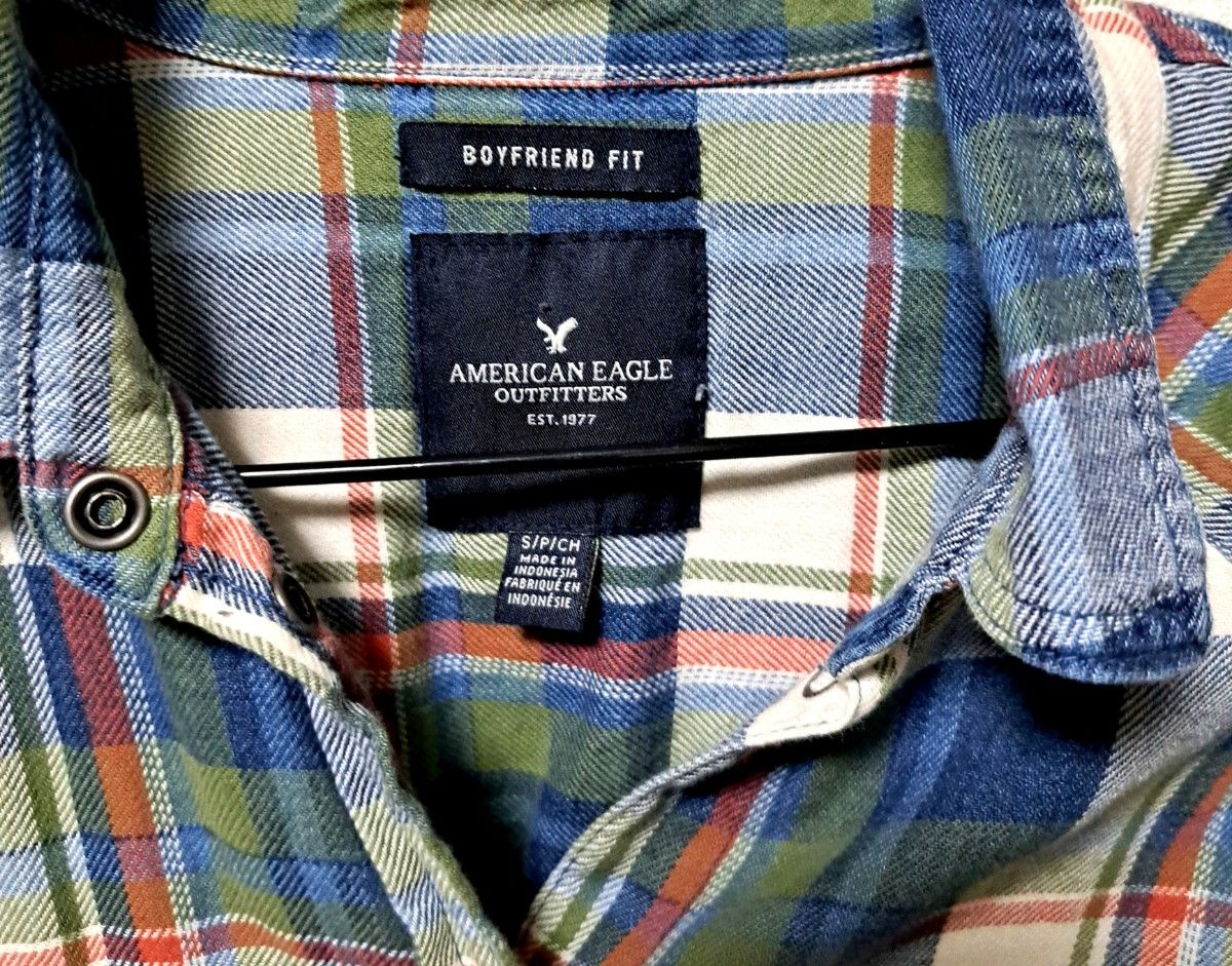 アメリカンイーグル、チェックシャツ、長袖