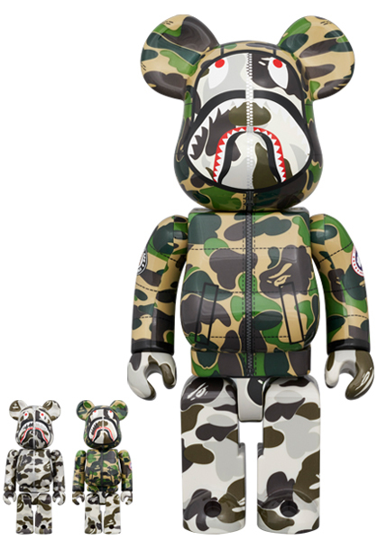 ベアブリック BAPE × CANADA GOOSE エイプ 100%&400% SHARK BE@RBRICK_画像3