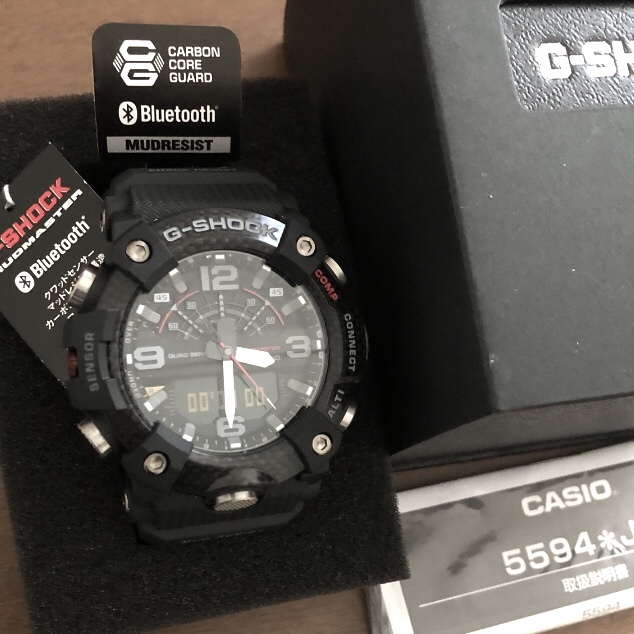 G-SHOCK GG-B100 カーボン MUD MASTER トリプル センサー 黒 モバイル リンク 方位 高度 気圧 温度 歩数 生産終了品 GG-B100-1AJF CASIO