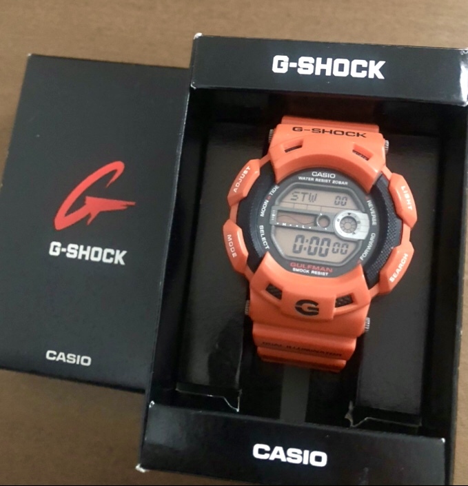 G-SHOCK GULFMAN G9100R オレンジ メタリック Orange タイドグラフ G-9100 R 生産終了 チタン G9110 好きに も ガルフマン CASIO