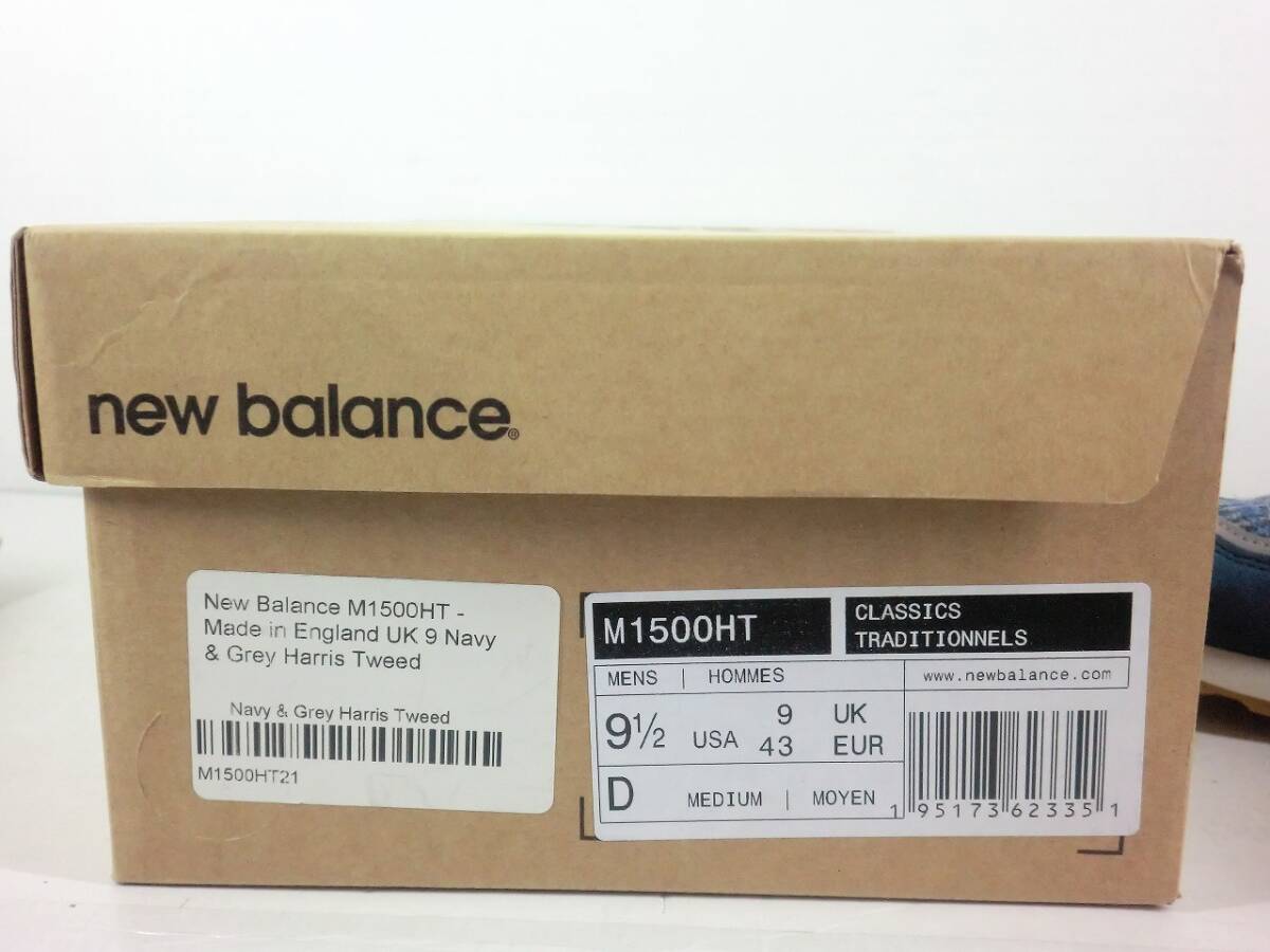 A3326 New Balance HARRIS TWEED サイズ27.5cm M1500HT ニューバランス ハリスツイード スニーカー 靴 ネイビー 紺 の画像9