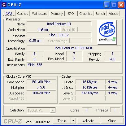 SLOT1 Katmai Pentium III 500MHz 500/512/100/2.0V 0402 10800/22240113_画像6