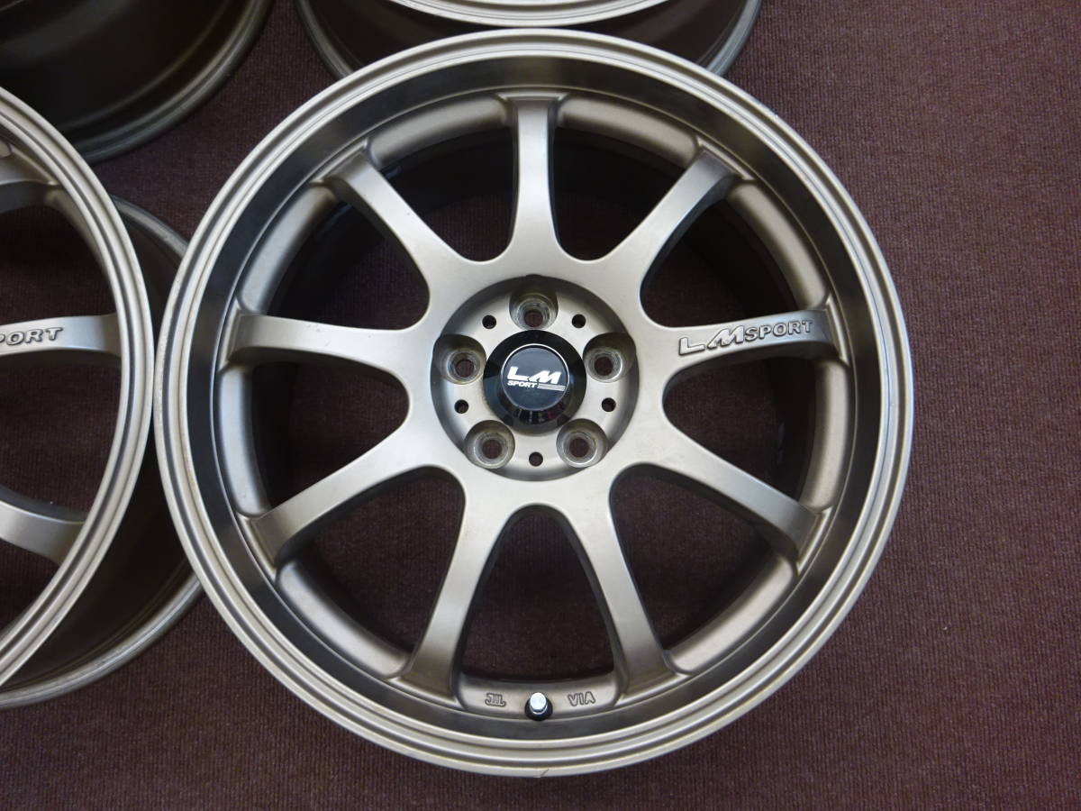 A-30　LM SPORT　★17×7.5J ET50 PCD100 5H 4本★　比較的 程度良好 カスタム プリウス カルディナ ウィッシュ レガシィ 86　等に是非　！_画像2