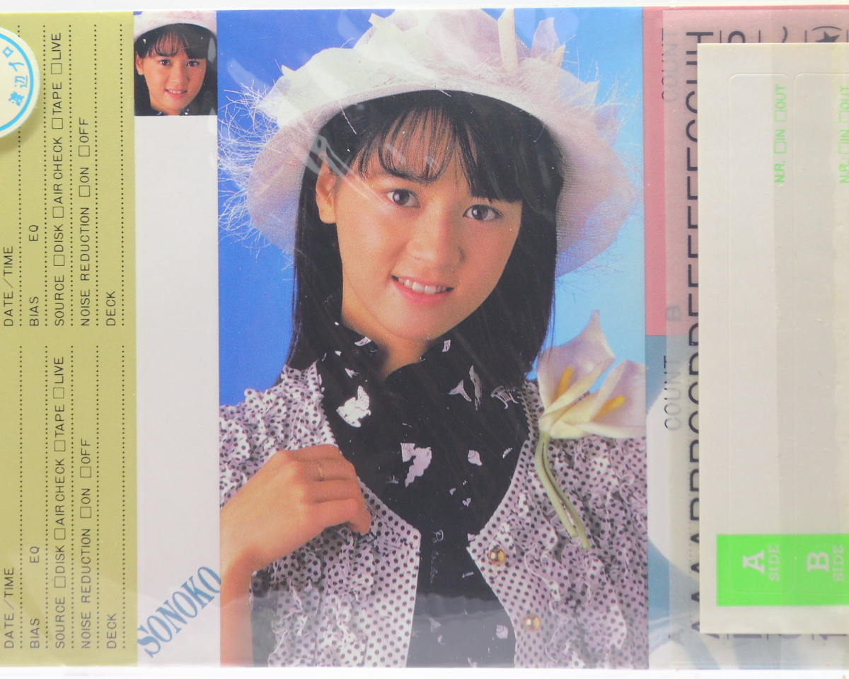 【當時物 未開封】 河合その子 カセットインデックス 6シート入り / 渡辺プロ認証　オフィシャル制品