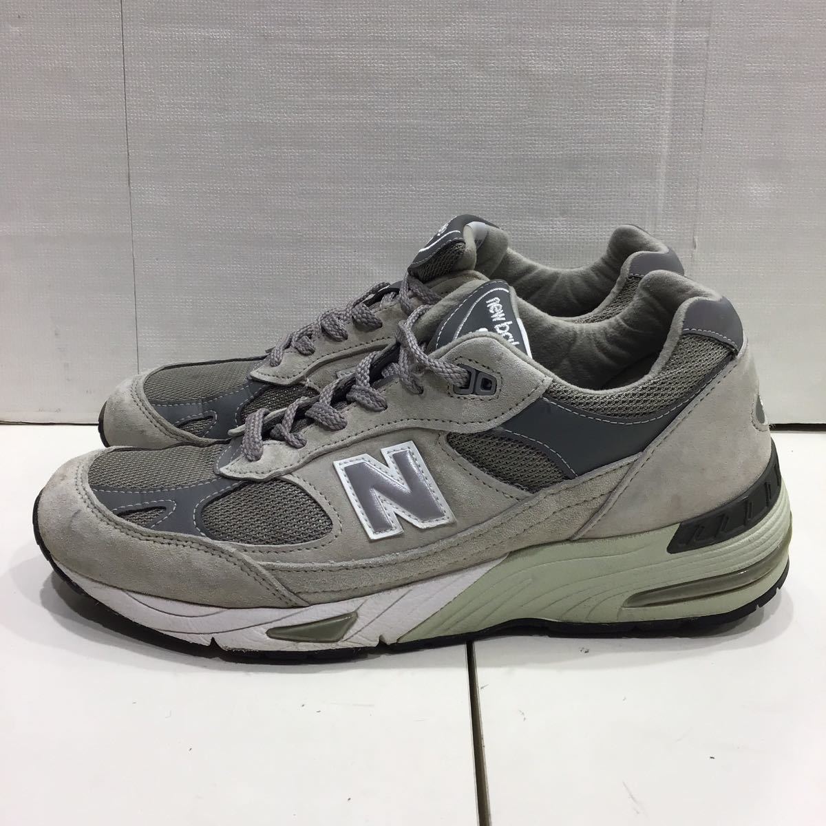 【NEW BALANCE ニューバランス】M991GL ローカットスニーカー イングランド製 US9D グレー スウェード 2402oki_画像3