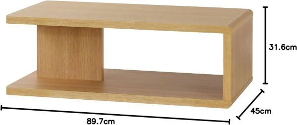 ローテーブル 机 おしゃれ シンプル かわいい ナチュラルブラウン 幅89.7 高さ31.6 奥行45cm KI2-9045TNA_画像2