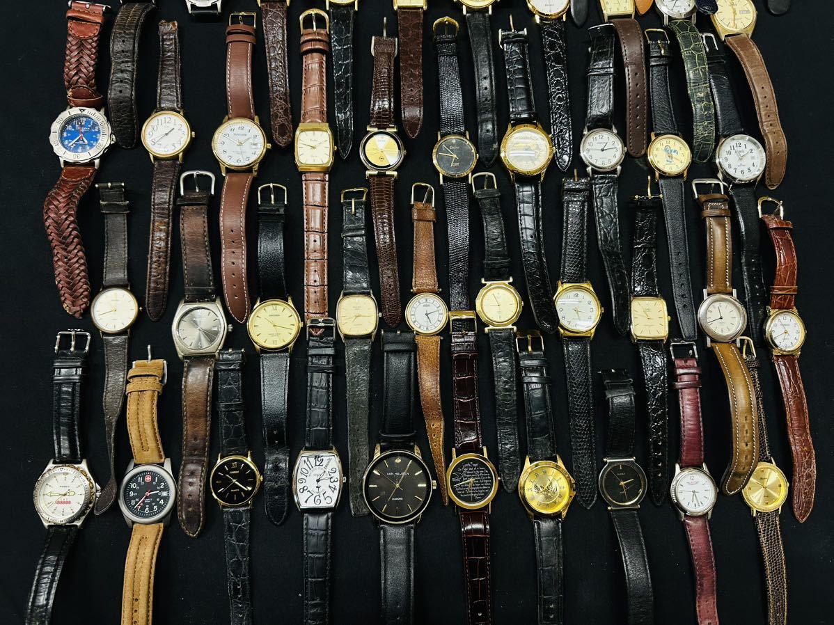 メンズ 腕時計 50点 個 セット 大量 ARAMIS COLEMAN FOSSIL TIMEX JUNCTION 等 まとめて まとめ売り ジャンク品 おまとめ クォーツ H11_画像8