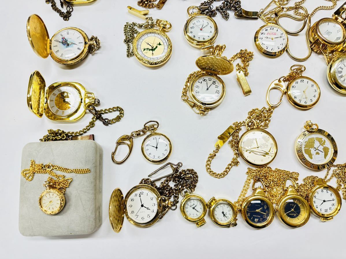  beautiful goods contains clock 30 point set Gold color pocket watch other H34