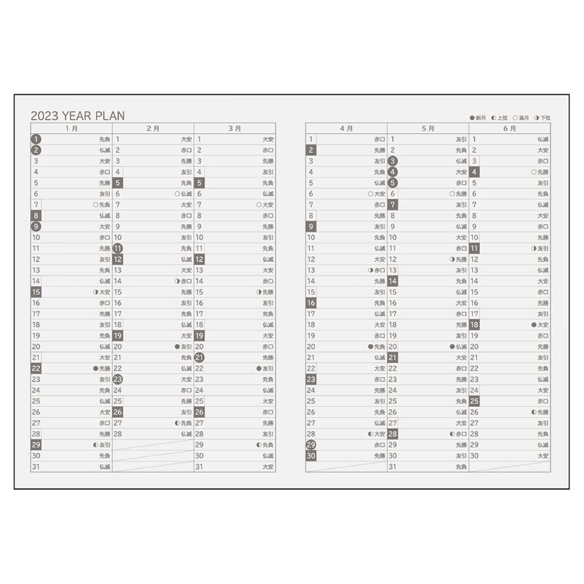 ナカバヤシ 手帳 2023 UDダイアリー B6 ブラック UD-B601-23D 