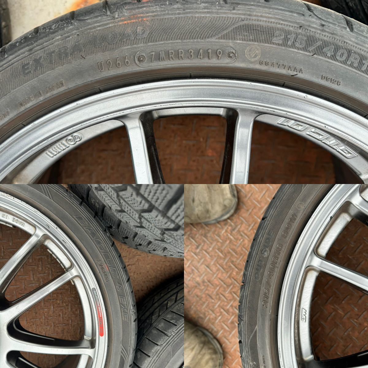 ENKEI☆GTC-01 18×7.5J+48 PCD100 5ホール 215/40-18 4本セット ツインバルブ(SBO13)_画像8