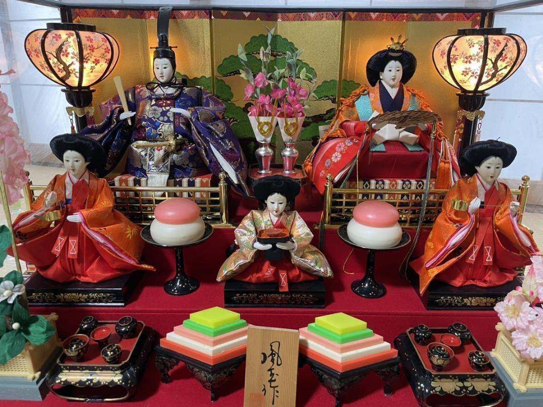 研店 雛人形 ひな人形 鳳玉作 骨董品 中古