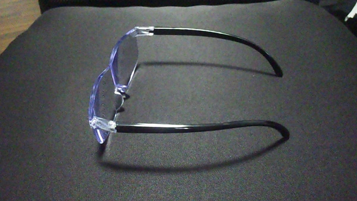 ★即決★新品　メガネ型拡大鏡　メガネルーペ　2.0倍　フチなし　ブルーライト40％カット_画像2