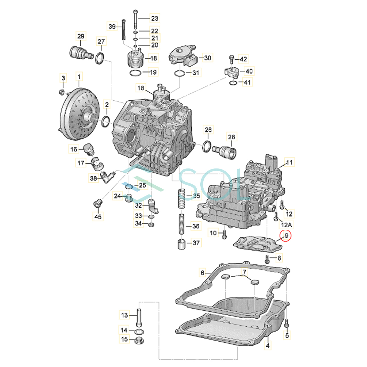 VW ニュービートル(9C1 1C1 1Y7) パサートB6(3C2 3C5 357) ATフィルター オートマフィルター ガスケット付 09G325429A 09G321370_画像2