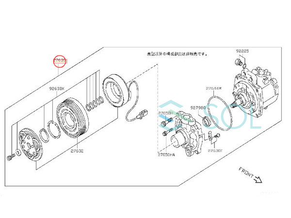 日産 ピノ(HC24S) モコ(MG22S) ルークス(ML21S) エアコンコンプレッサー 27630-4A00H 27630-4A00J コア返却不要 出荷締切18時_画像5