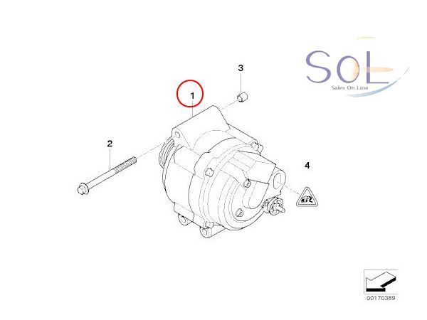 BMW MINI R50 R52 R53 オルタネーター 105A Cooper S Works 12317515030 0986080610 出荷締切18時の画像2