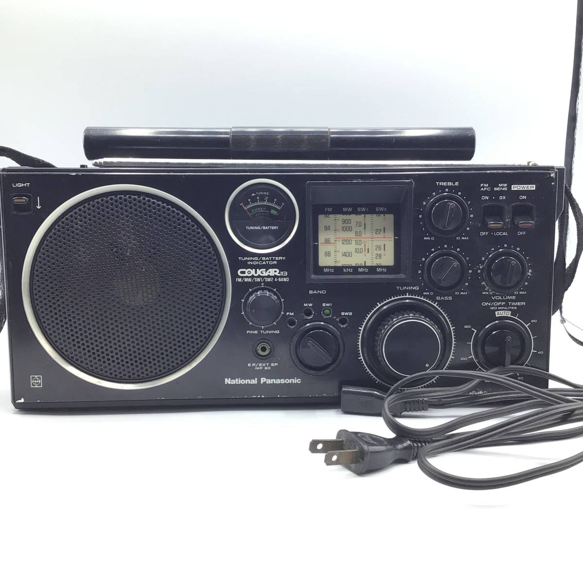 【9564】NationalPanasonic　COUGAR クーガー RF-1130　ナショナル パナソニック　バンドラジオ レトロ ジャンク品_画像1