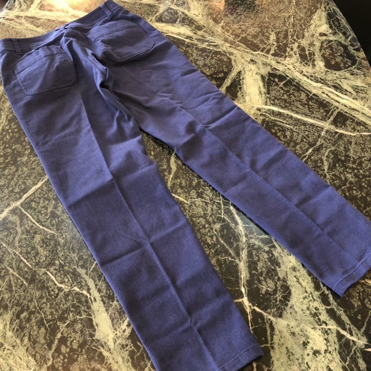 【美品】TWO:C★トゥーシー レーヨン混綿パンツ レディースパンツ チノパン 紺色 ネイビー 青 40サイズ_画像5
