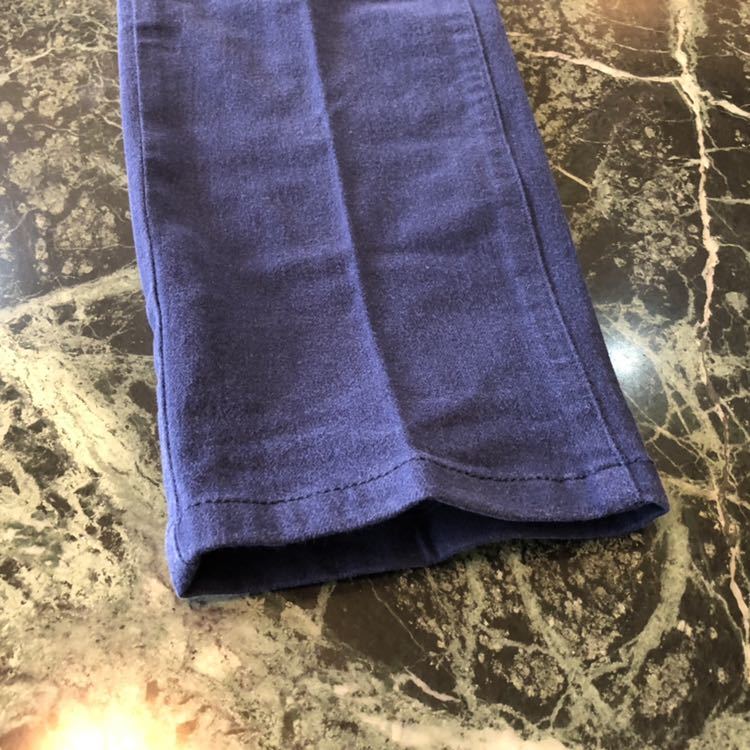 【美品】TWO:C★トゥーシー レーヨン混綿パンツ レディースパンツ チノパン 紺色 ネイビー 青 40サイズ_画像9