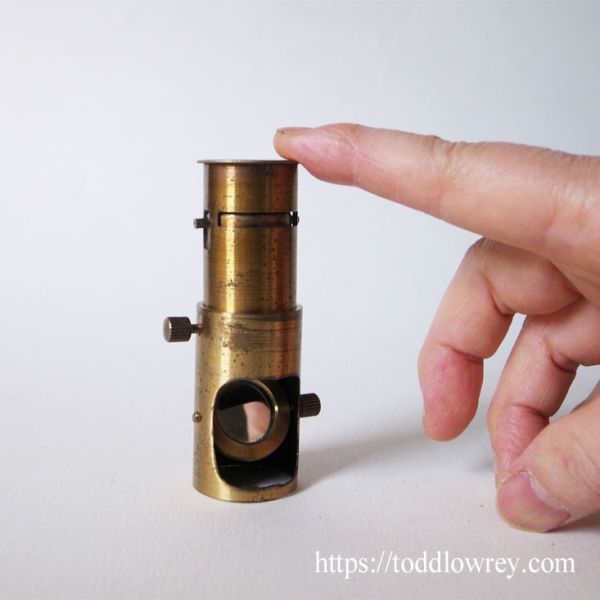 【組み立ても観察も貴方の手で】イギリス ドイツ アンティーク 顕微鏡 真鍮 小型 組立式 オリジナル 箱入り◆Antique Pocket Microscope◆_画像8