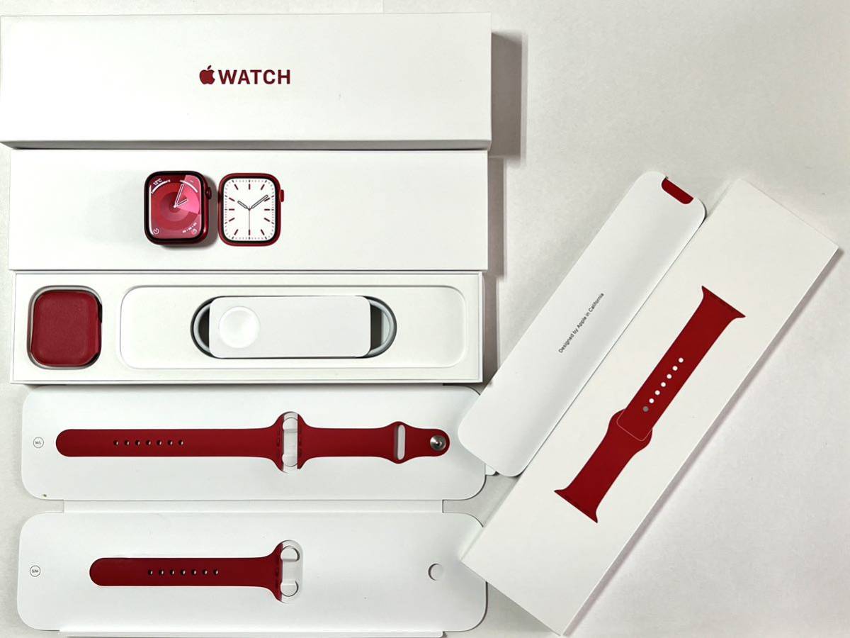 ★ 即決 送料無料★ Apple Watch Series 7 45mm PRODUCT RED アップルウォッチ レッド アルミニウム GPS Cellular 純正品 スポーツバンド_画像2