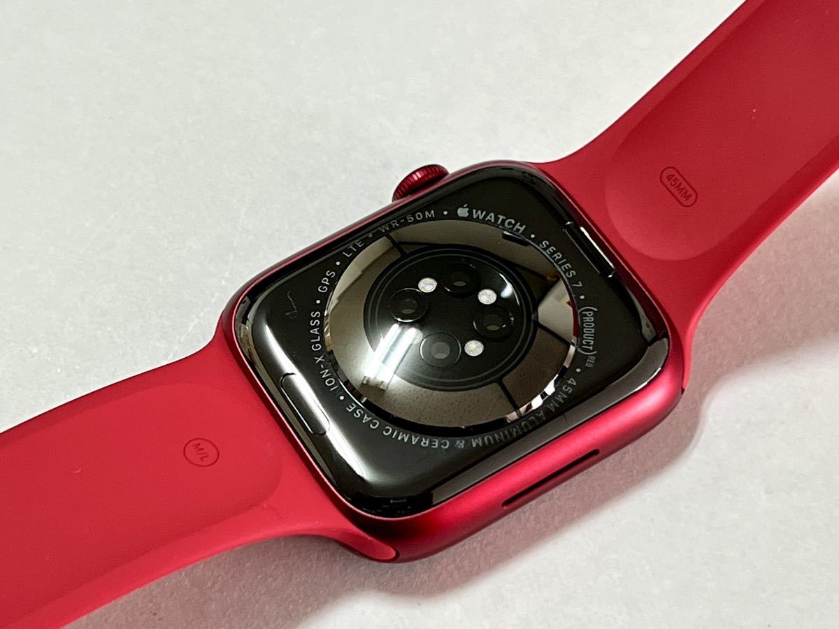 ★ 即決 送料無料★ Apple Watch Series 7 45mm PRODUCT RED アップルウォッチ レッド アルミニウム GPS Cellular 純正品 スポーツバンド_画像10