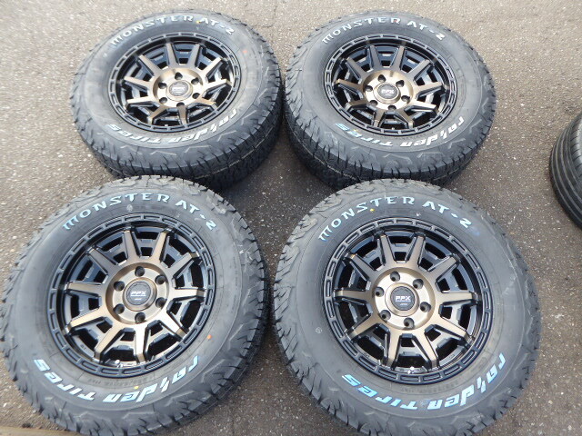 共豊 ＰＰＸ Ｄ10Ｘ サーフ プラド ＦＪクルーザー 265/65Ｒ17 ライデン モンスター付き ホワイトレター ブロンズクリアの画像9