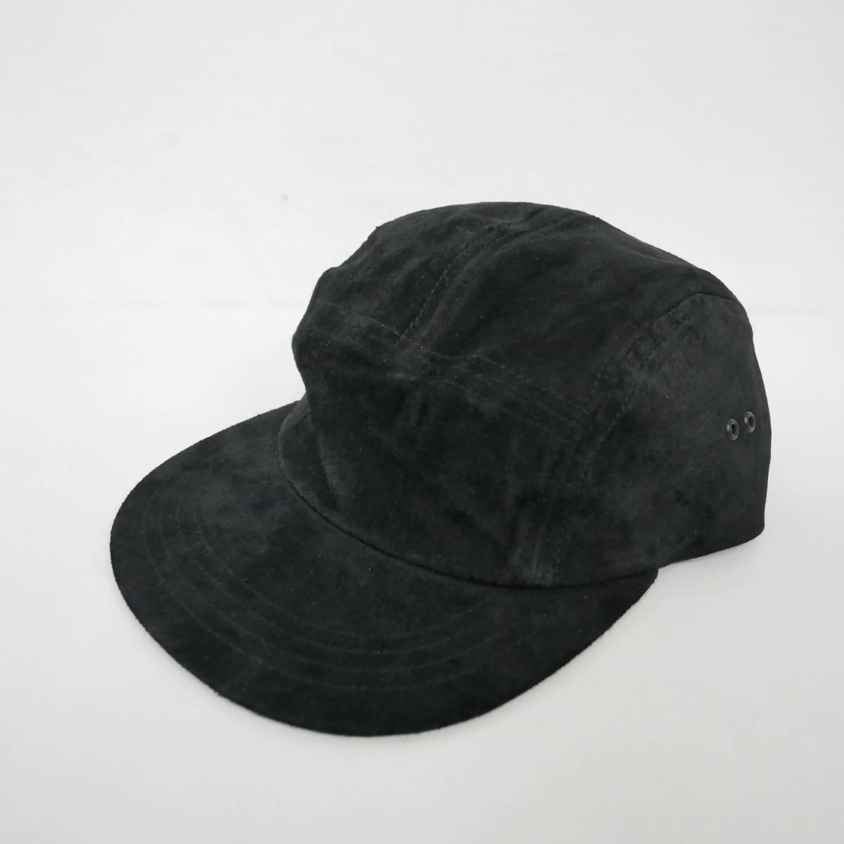 【1円】良好 国内正規 Hender Scheme エンダースキーマ pig jet cap ピッグスエード レザー ジェットキャップ BLACK ブラック 黒 FREE_画像2