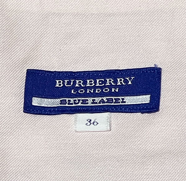 ◆美品 バーバリーブルーレーベル 日本製【BURBERRY BLUE LABEL】春色 ピンクノバチェック柄 ベルト付き フレアスカート 36◆の画像8