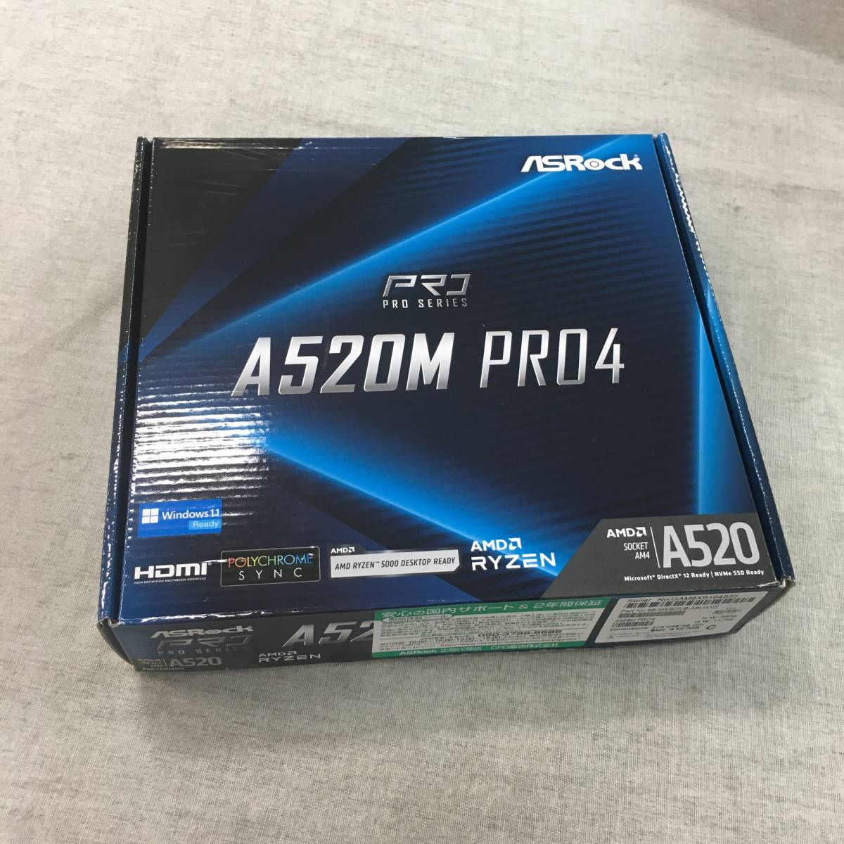 ジャンク品 ASRock AMD Ryzen 3000/4000シリーズ(Soket AM4)対応 A520チップセット搭載 Micro ATX マザーボード A520M Pro4_画像1