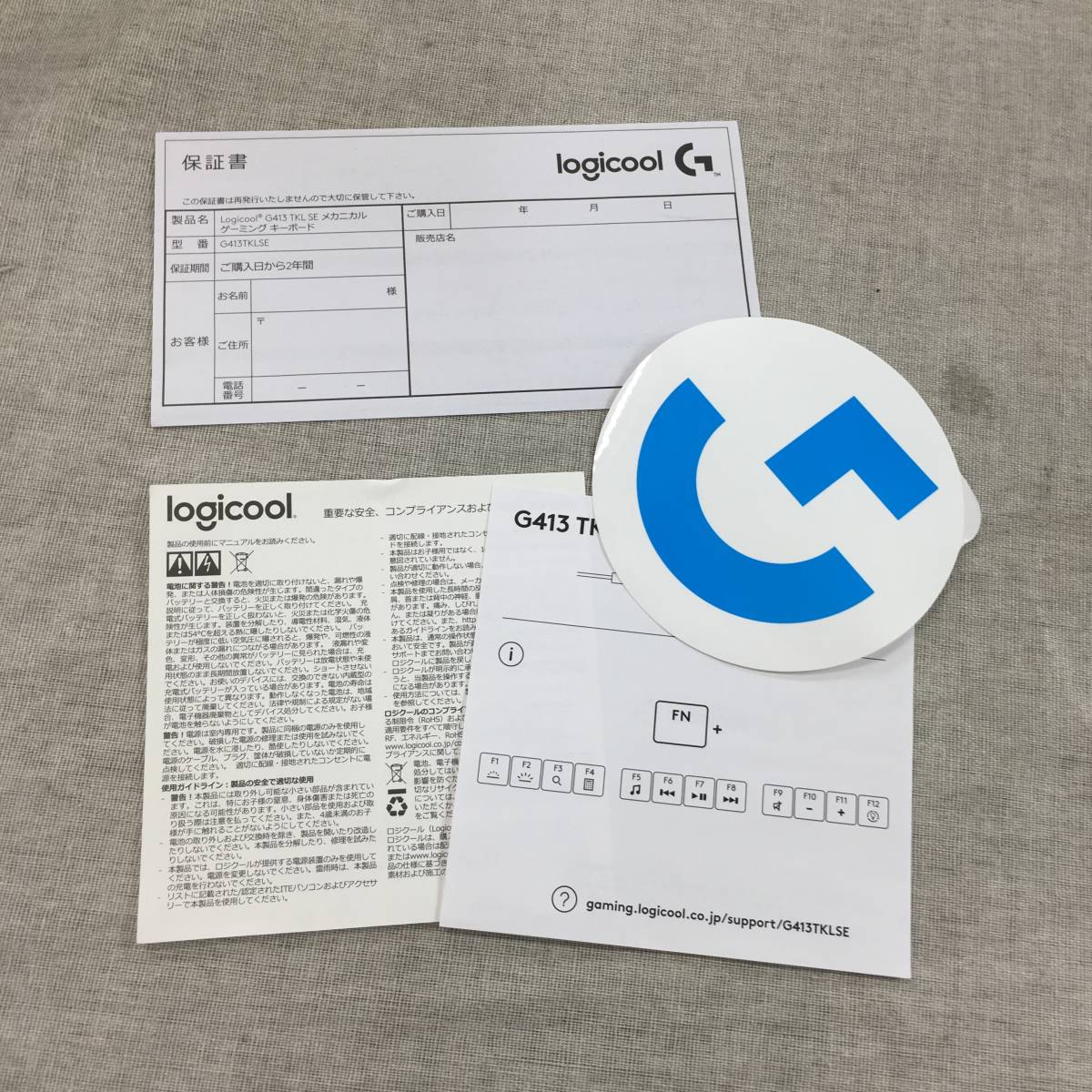 現状品 Logicool G(ロジクール G) ゲーミングキーボード G413 テンキーレス 有線 タクタイル スイッチ メカニカル キーボード G413TKLSE_画像9