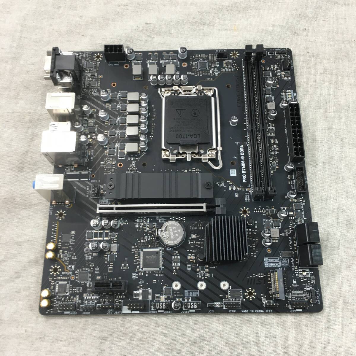 現状品 MSIマザーボード PRO B760M-G DDR4 第14/13/12世代CPU(LGA1700)対応 mATX 2xGen4 M.2 [Intel B760 搭載] MB5997_画像2