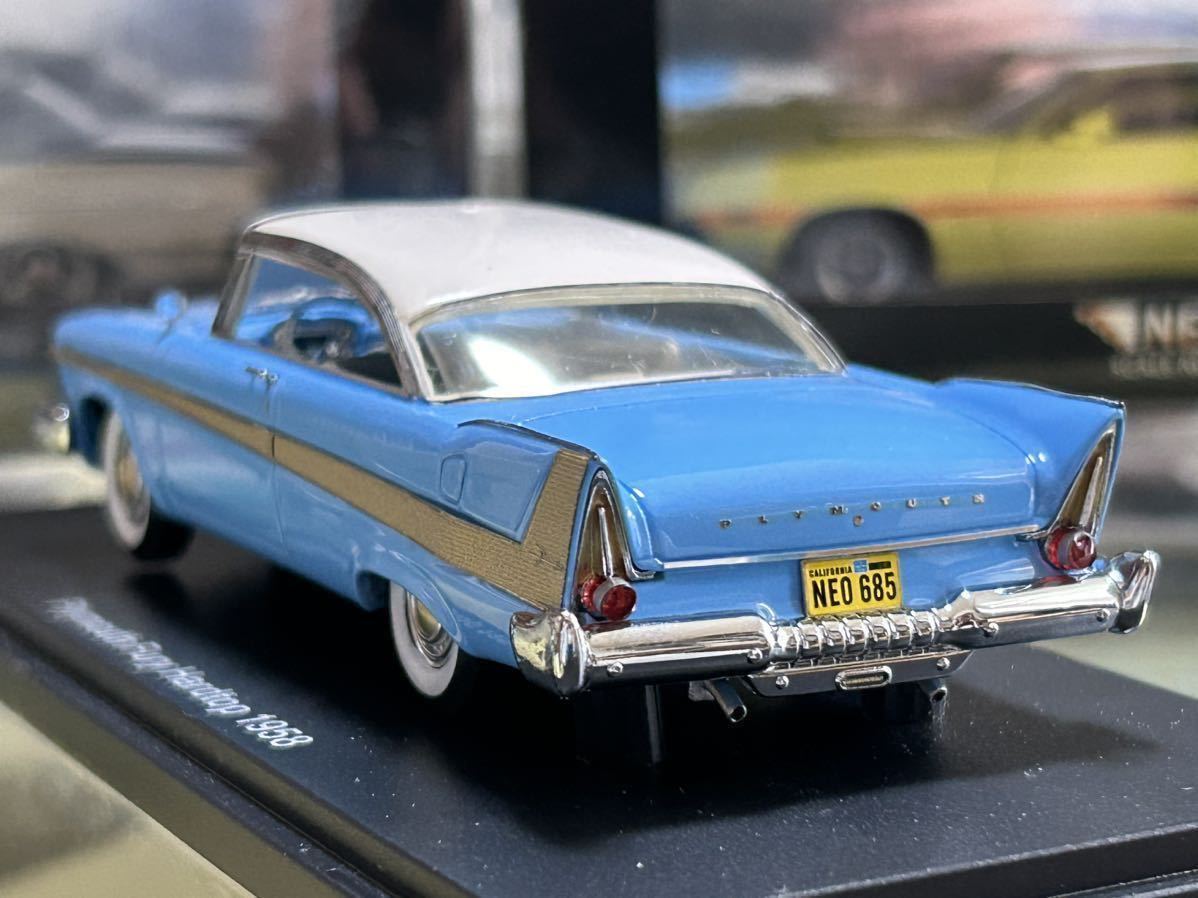 ネオ NEO Scale Models 1/43 Plymouth Fury Hardtop 1958 Blue/White [NEO 46085] (サイドモールに浮きがあります。)_画像7