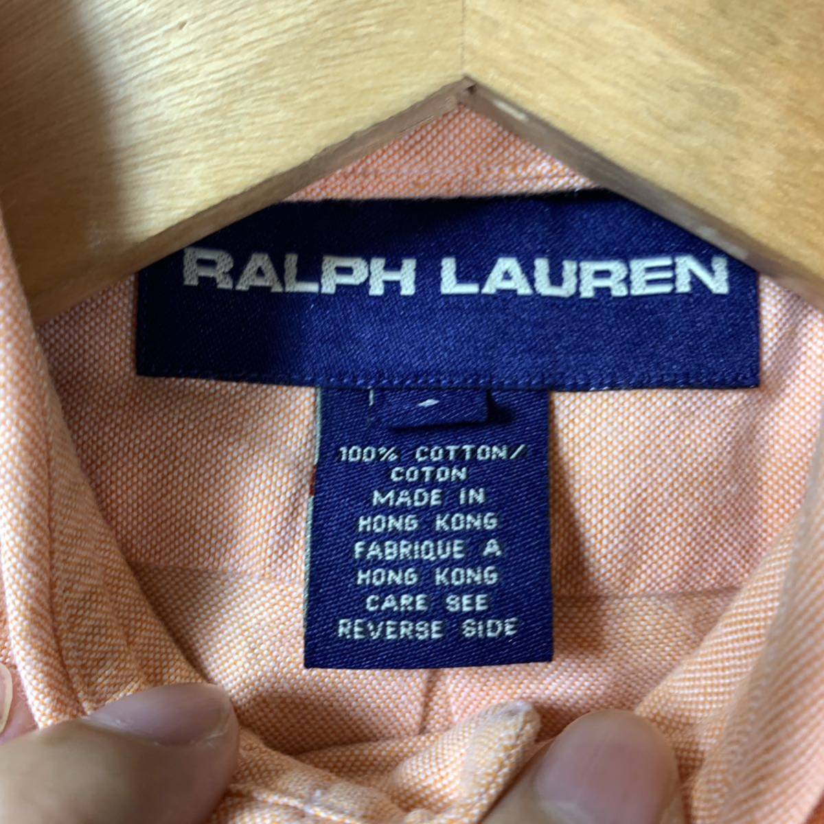 RALPH LAUREN ラルフローレン オレンジ 長袖シャツ ボタンダウンシャツ 8 YA6171_画像4