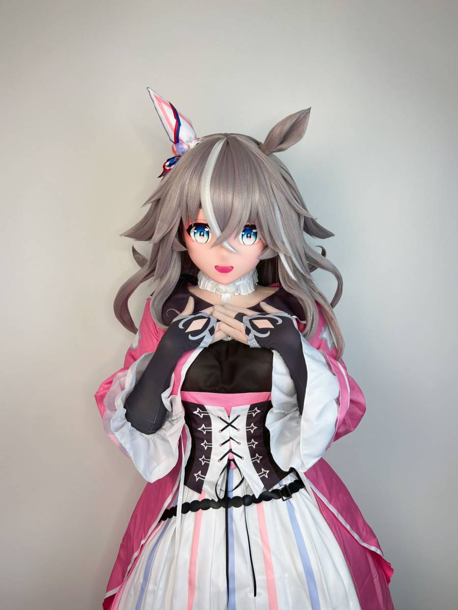  horse . wonder a cute cartoon-character costume beautiful young lady mask kigurumi cosplay costume clothes attaching all head surface kigrumi