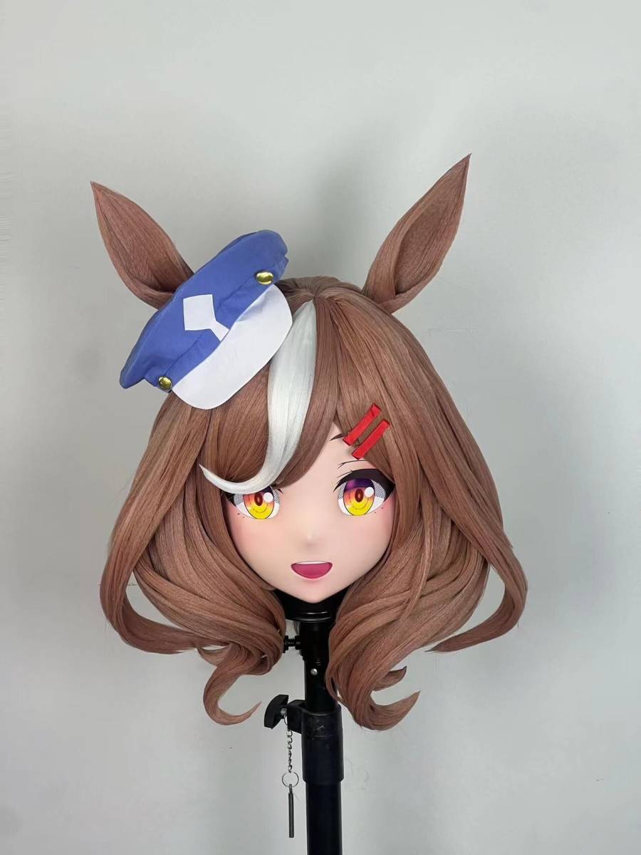  horse . inset kane tongue ho i The cartoon-character costume beautiful young lady mask kigurumi cosplay costume clothes attaching all head surface 