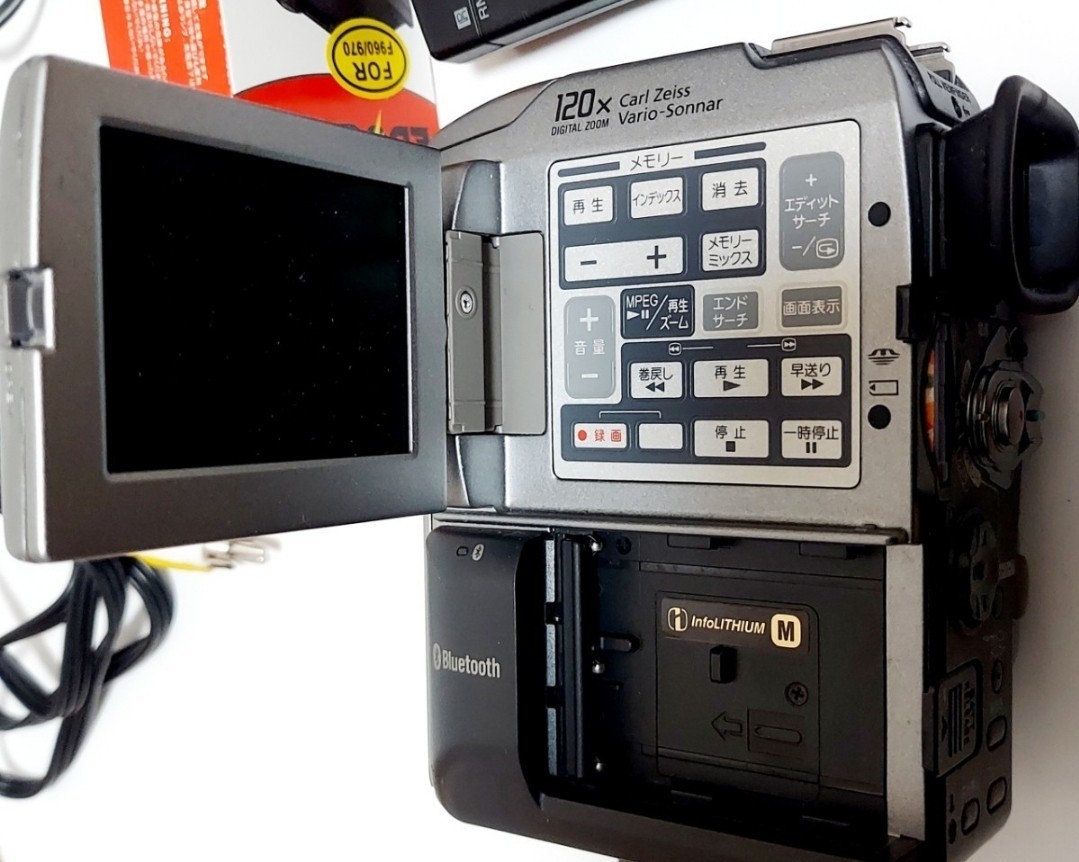 （送料無料） （撮影・再生可能・OK！）SONY DCR-PC120 デジタルビデオカメラ　セット　クリーニングテープ・未使用テープオマケ付_画像6