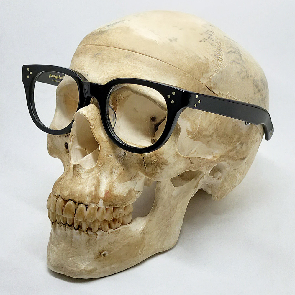 日本製 鯖江 眼鏡 フレーム 職人 ハンドメイド ボストン ウェリントン NO2 新品 ブラック 黒_画像9