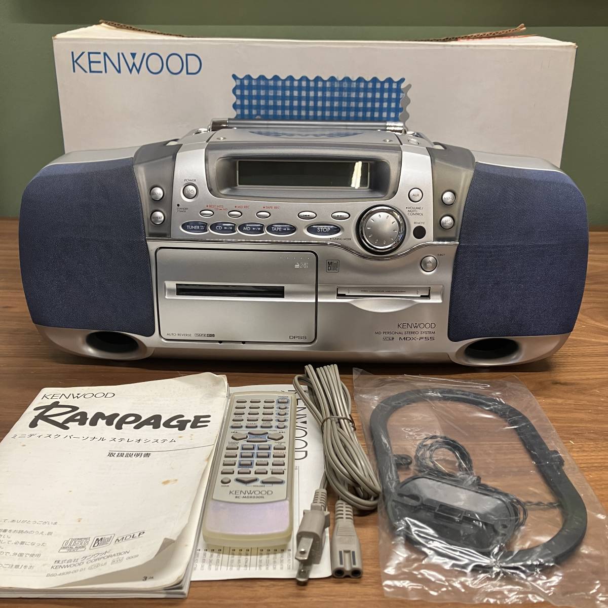 KENWOOD ミニディスクパーソナルステレオシステム RAMPAGE MDX-F55（CD/MDラジカセ ）_画像9