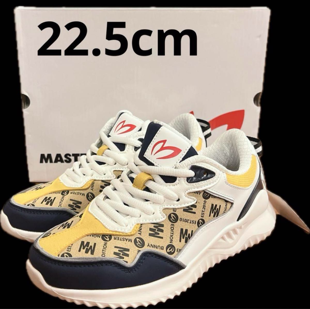 マスターバニー レディース ゴルフシューズ モノグラム柄 スパイクレス 22.5 マスターバニー レディース ゴルフシューズ モノグラム柄