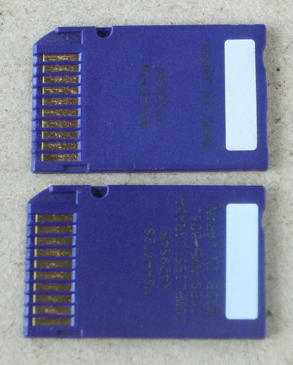 送料無料 SONY ソニー 純正 MEMORY STICK メモリースティック Duo 128MB MSH-M128 2枚 日本製 MADE IN JAPAN 即決！_画像2