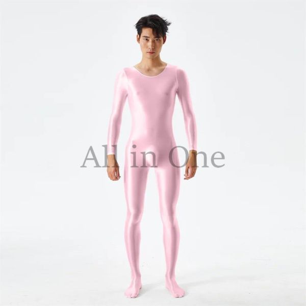 91-29-38 men's gloss gloss lustre whole body Jump suit [ purple,XL size ] man sexy cosplay ero fancy dress Event costume.2