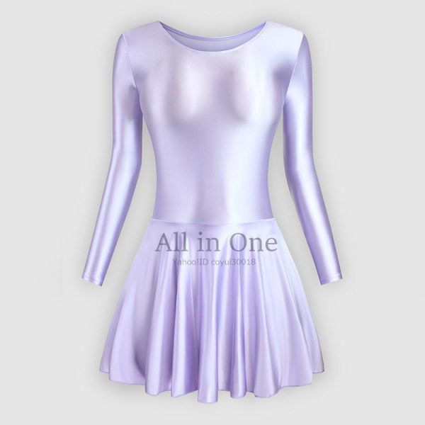 82-94-69 супер глянец . глянец шелковый Leotard костюм [LAVENDER, размер XL] спортивная форма балет костюмированная игра sexy race queen.1